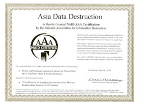 คอมเก่าทิ้งที่ไหน เลือกอย่างไรดีให้ใครดูแล Asia Data Destruction ทีมงานคุณภาพที่ได้รับมาตรฐานระดับสากลในการทำลายข้อมูล 1