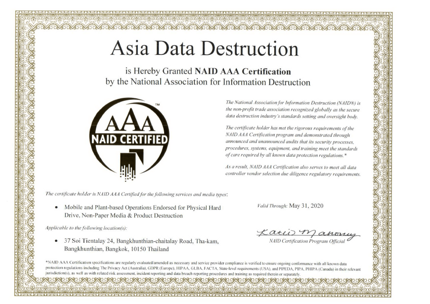 Asia Data Destruction